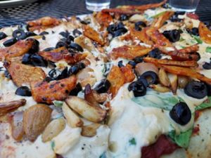 number six vegan at Pizza Research Institute in Eugene