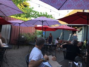 Outside Dining Area at Pizza Research Institute in Eugene