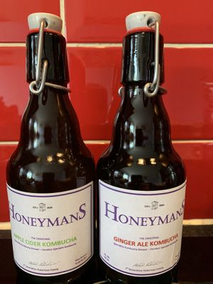 Home made kombucha   at Honeymans of Bowburn in Durham
