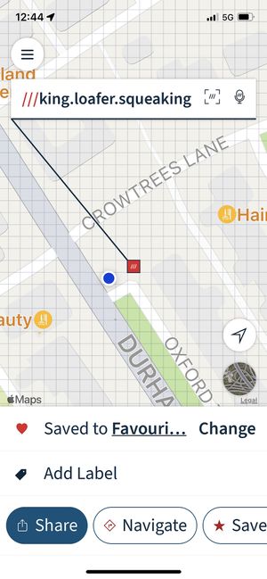 What 3 words location   at Honeymans of Bowburn in Durham