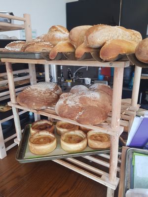 Fresh bread and scotch eggs (vg) at Honeymans of Bowburn in Durham