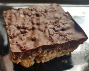 Chocolate crispy cake at Honeymans of Bowburn in Durham