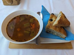 Goulash soup & focaccia bread ❤️ at Honeymans of Bowburn in Durham