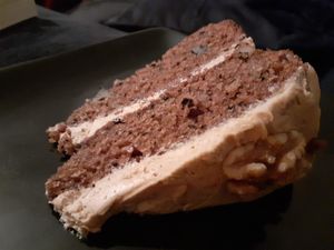 Coffee and walnut cake (vg) at Honeymans of Bowburn in Durham