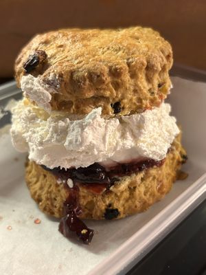 Cream scone   at Honeymans of Bowburn in Durham