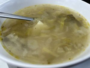 Leek and potato soup  at Honeymans of Bowburn in Durham