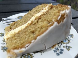 Lemon and vanilla sponge   at Honeymans of Bowburn in Durham