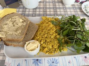 Breakfast tofu - but I think they would do it anytime if requested   at Honeymans of Bowburn in Durham