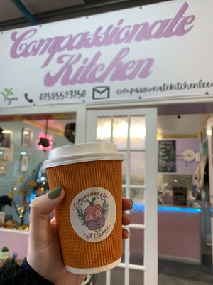 Pumpkin spiced latte, Autumn special  at Compassionate Kitchen in Morley