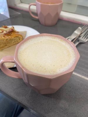 Caramel oat latte at Compassionate Kitchen in Morley