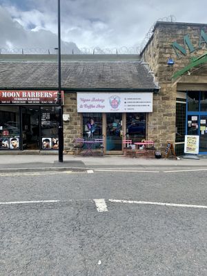 Car parking is just across this road   at Compassionate Kitchen in Morley