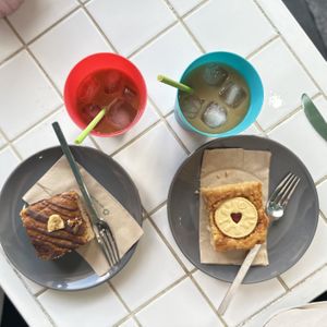 Banana cake & jammy dodger blondie  at Compassionate Kitchen in Morley