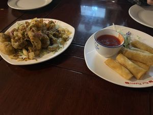 This place has a separate vegan menu and it’s lovely! Salt and pepper mushroom starter (pictured) was so tasty.  #Veganuary at Woks Bar and Restaurant in Brandon