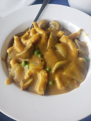 Vegan prawn curry, cooked to perfection 👌 at Woks Bar and Restaurant in Brandon