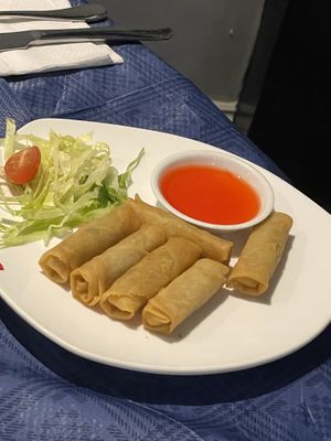 Veggie spring rolls   at Woks Bar and Restaurant in Brandon