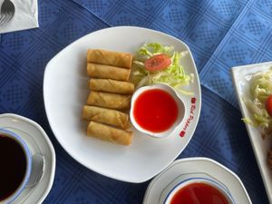 Vegan spring rolls at Woks Bar and Restaurant in Brandon