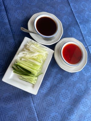 Bits for vegan crispy duck at Woks Bar and Restaurant in Brandon