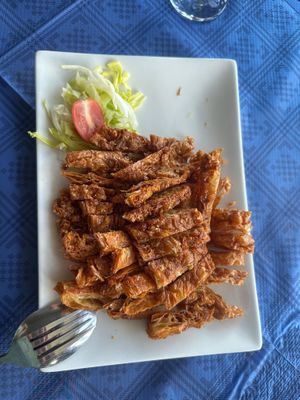 Vegan crispy duck at Woks Bar and Restaurant in Brandon