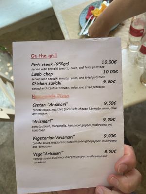 Vega pizza ! at Arismari in Crete