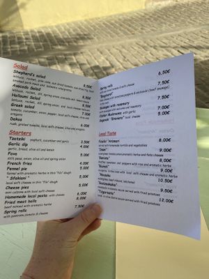 Plenty of vegetarian ans vegan choices.  at Arismari in Crete