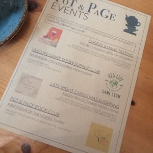 Vegan events at Pot & Page in Ledbury