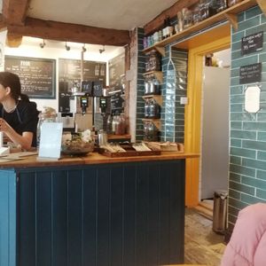 Counter area at Pot & Page in Ledbury
