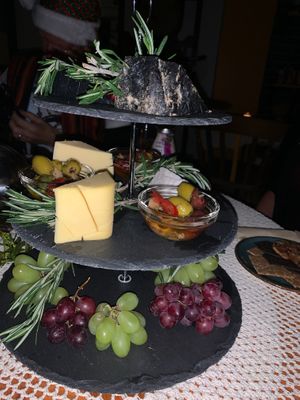 Artisan cheeseboard at Pot & Page in Ledbury
