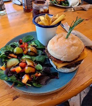Double cheeze burger😍soooo delicious! at Pot & Page in Ledbury