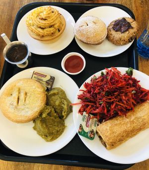 Vegan selection of sweet and savoury pies at Mountain High Pies in Wentworth Falls
