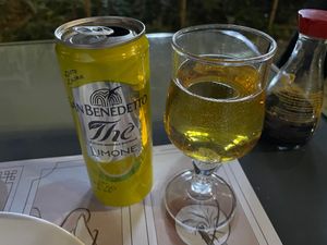 Lemon tea. Light and refreshing. They have one with peach too. at Yuebinlou in Milan