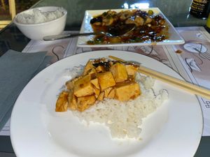 Tofu in spicy sauce. at Yuebinlou in Milan