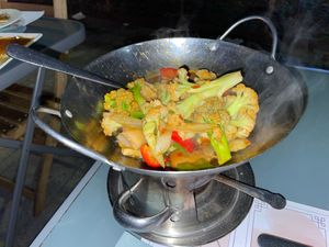 Cauliflower in the pot of fire. at Yuebinlou in Milan