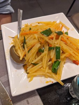 Potato in spicy sauce at Trattoria Cinese Longchan in Milan