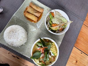 Vegan tapas plate at Giggling Squid in Leicester
