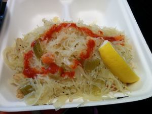 Pansit, delicious! at No Worries Cuisine in Oakland