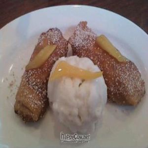 turon and coconut ice cream at No Worries Cuisine in Oakland
