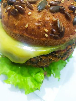 Vegan Burger at Girassol Veg in Florianopolis
