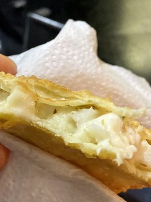 Heart of palm pastel  at Girassol Veg in Florianopolis