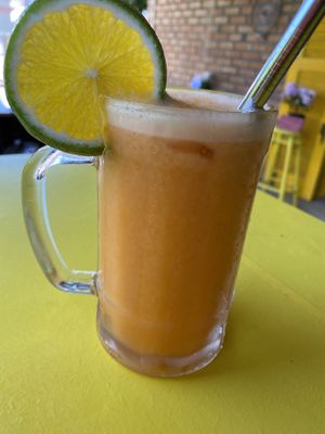 Is an orange still an orange if it's lime? Fresh.  at Girassol Veg in Florianopolis