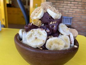 Açai bowl  at Girassol Veg in Florianopolis