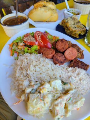 Lunch plate of the day at Girassol Veg in Florianopolis