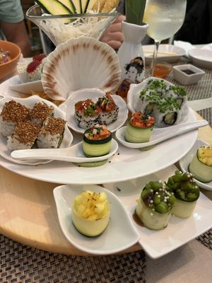 Sushi plate   at Emoji Sushi Bar in Rio Tinto