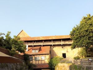View from the terrace / Aussicht vom Biergarten at Landwehr - Bräu am Turm in Rothenburg Ob Der Tauber