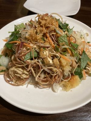 Banana flower salad—how creative! at Simple Joy in Honolulu