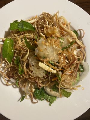 Banana flower salad  at Simple Joy in Honolulu