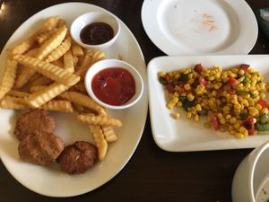 Vegan chicken  nugget n corns at Simple Joy in Honolulu