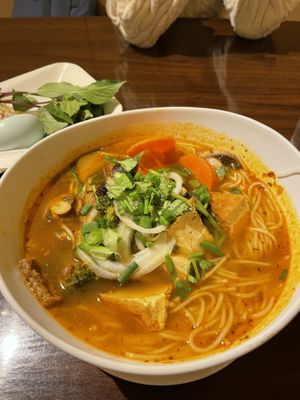 Regular sort of spicy noodle soup at Simple Joy in Honolulu
