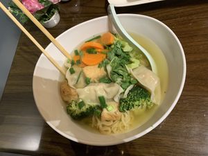 Wonton soup  at Simple Joy in Honolulu