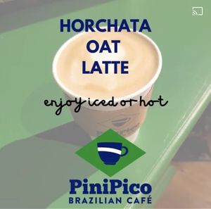 Horchata oat latte made with oat milk at PiniPico in Chicago