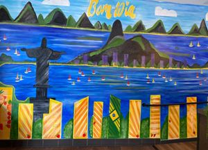 PiniPico’s mural of Rio de Janeiro  at PiniPico in Chicago